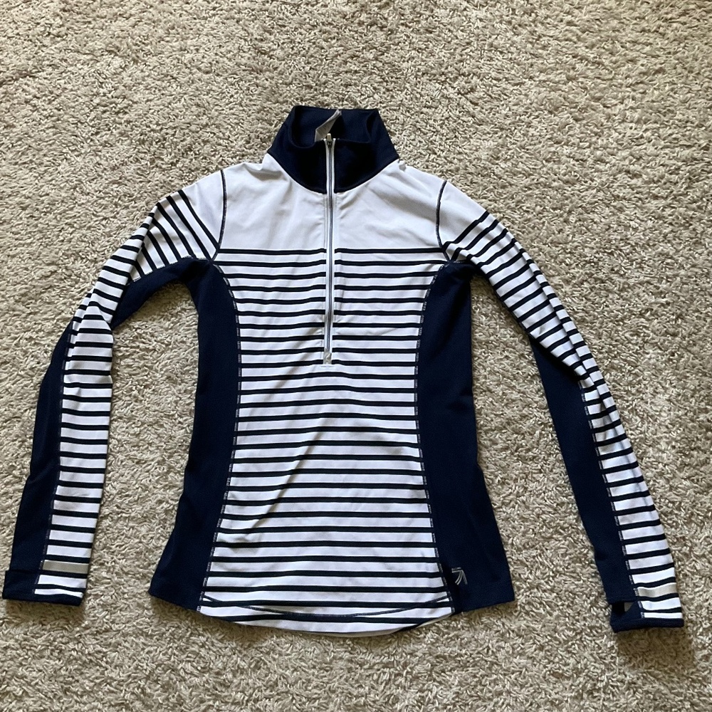NEW BALANCE FOR J.CREW PERFORMANCE IN-TRANSIT STRIPED PULLOWER. SIZE: S.